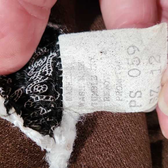 Vintage turtleneck blouse from Western Heritage, brown, size 12. - Picture 6 of 6